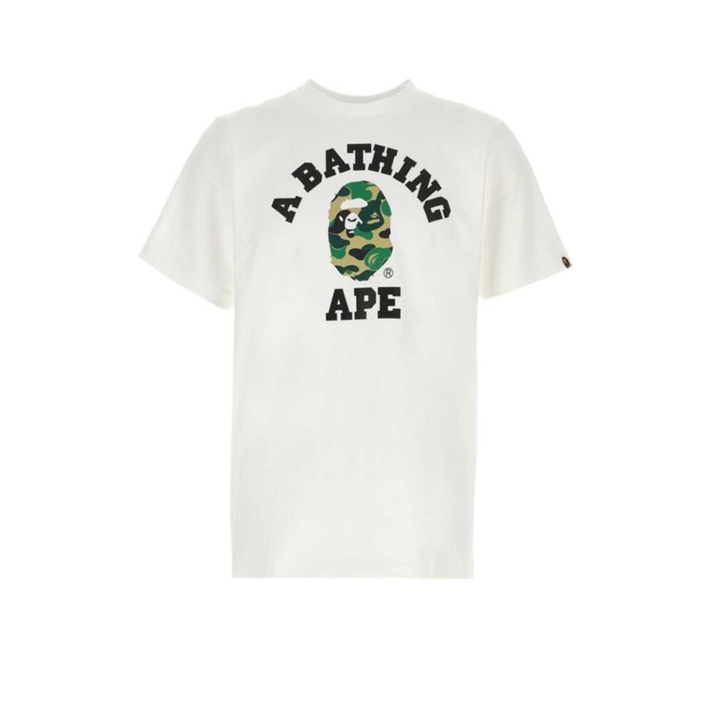 Bape Men White Cotton Abc Camo Collage T-Shirt